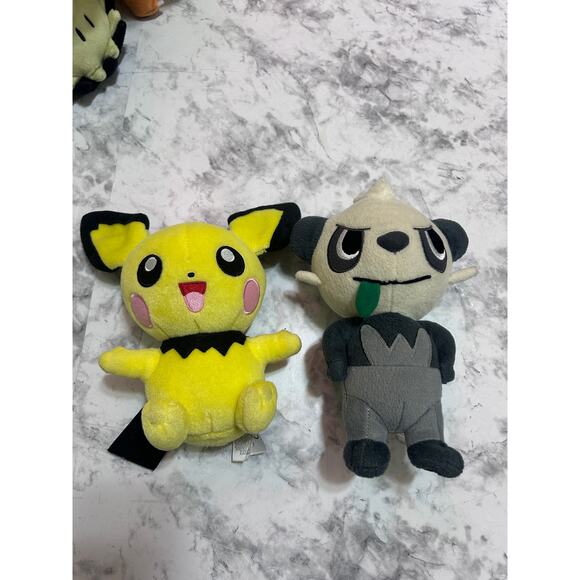 Tomy Pokeman Plushies 4 Pichu Pancham Mimikyu Growlithe Toys Soft Stuffed Anime - Picture 3 of 6